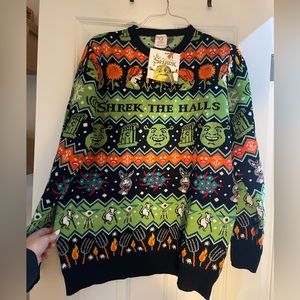 Shrek Ugly Christmas Sweater, Size Large